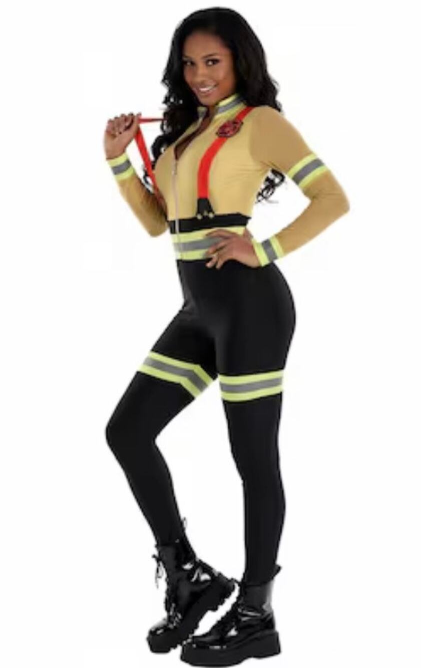 NWT! Classic Firefighter Women's Firefighter Costume - ADULT MEDIUM (6 - 8) - Picture 1 of 4